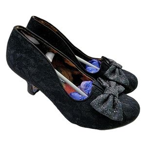 Irregular Choice Razzle Dazzle Lace and Glitter Heels